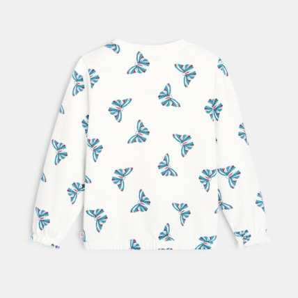 Avis Sweat-shirt motif papillons vert fille OKAIDI 3