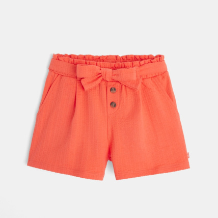 Avis Short léger uni à ceinture orange fille OKAIDI 2