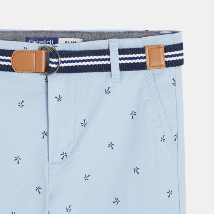 Avis Bermuda en toile + ceinture bleu garçon OKAIDI 3