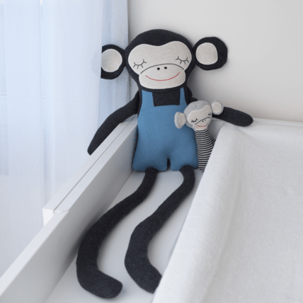 Avis Grande peluche en coton tricot, Singe Sevira Kids 2
