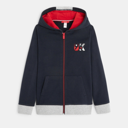 Avis Sweat-shirt zippé à capuche OK96 gris garçon OKAIDI 1