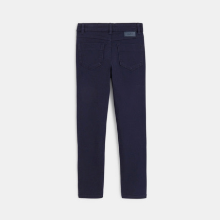Avis Pantalon toile slim uni bleu fille OKAIDI 3