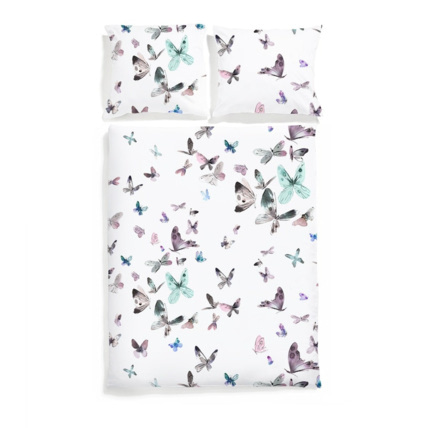Avis Housse de couette en satin de coton - Papillons Mon Lit Cabane 1