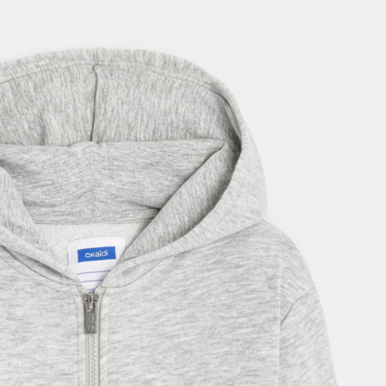Avis Sweat zippé à capuche gris garçon OKAIDI 2
