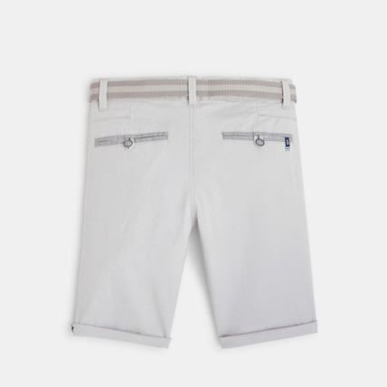 Avis Bermuda stretch ceinturé gris garçon OKAIDI 3