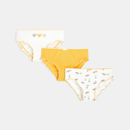 Avis Culottes imprimé jungle (lot de 3) jaune fille OKAIDI 1