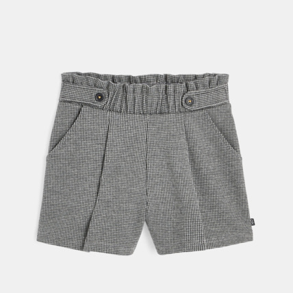 Avis Short à petits carreaux pied-de-puce gris fille OKAIDI 1