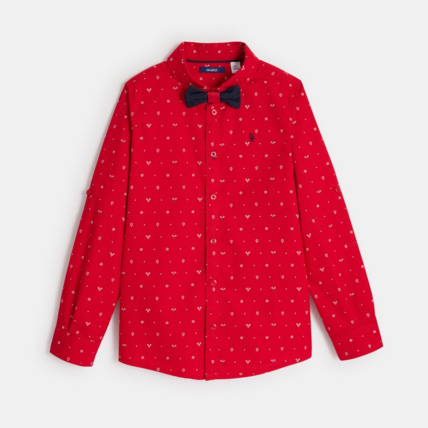 Avis Chemise à petits motifs Noël rouge garçon OKAIDI 2