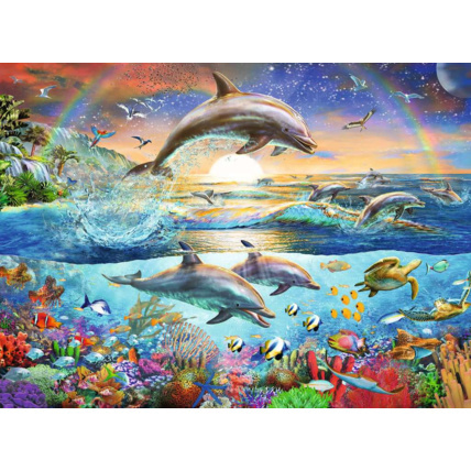 Avis Puzzle Le paradis des dauphins - de 9 ans RAVENSBURGER 2