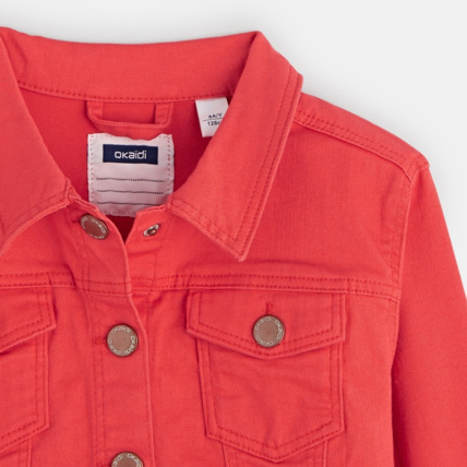 Avis Blouson en toile rouge fille OKAIDI 3