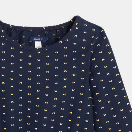 Avis Robe manches longues imprimée bleue fille OKAIDI 4