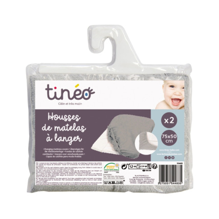 Avis Lot de housses de matelas à langer TINEO 8