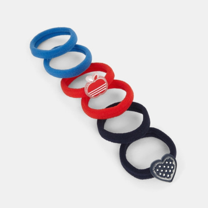 Avis Elastiques moussés fantaisie (lot de 6) bleu fille OKAIDI 1
