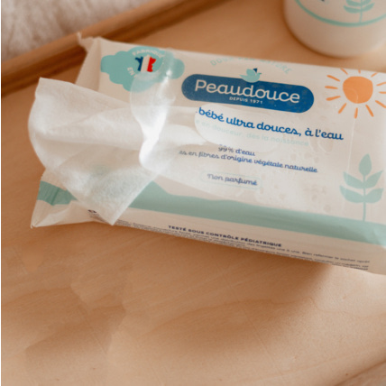 Avis Lingettes bébé ultra douces à l'eau PEAUDOUCE 1