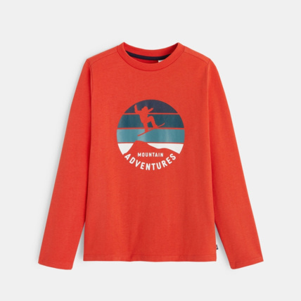 Avis T-shirt manches longues Mountain Adventures orange garçon OKAIDI 2