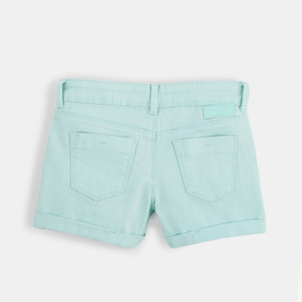 Avis Short en toile turquoise fille OKAIDI 2