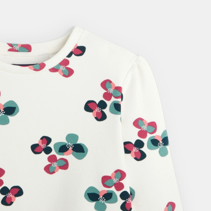 Avis Sweat-shirt à fleurs blanc fille OKAIDI 2
