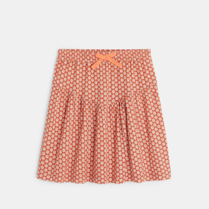 Avis Jupe imprimée évasée orange fille OKAIDI 2