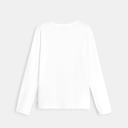 Avis T-shirt sequins magiques chien blanc fille OKAIDI 3