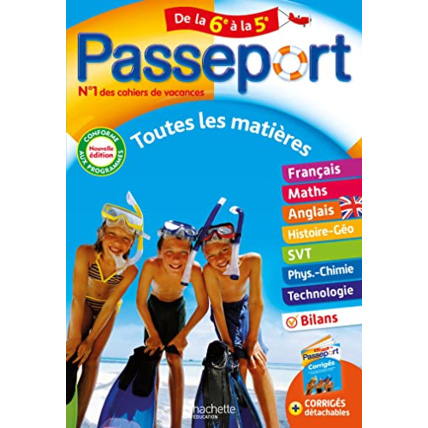 Avis Passeport Toutes les matières De la 6e à la 5e - Cahier de vacances 2023 Hachette Éducation 1