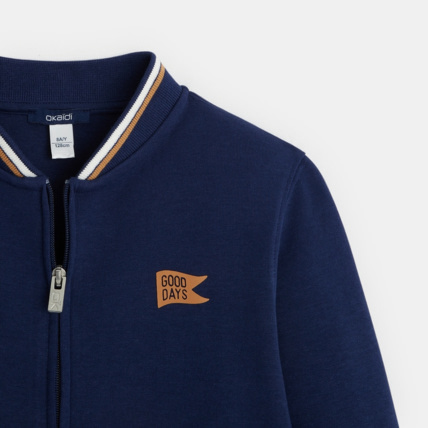 Avis Sweat-shirt zippé façon teddy bleu garçon OKAIDI 2