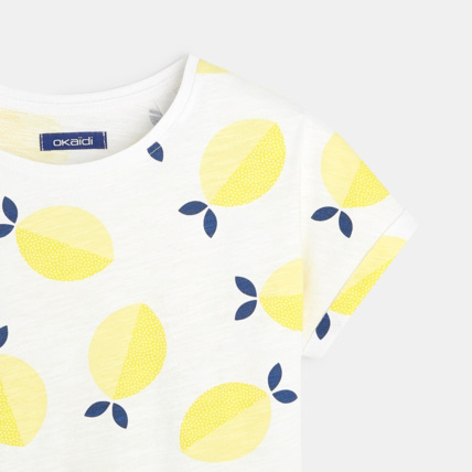 Avis T-shirt imprimé jaune fille OKAIDI 2