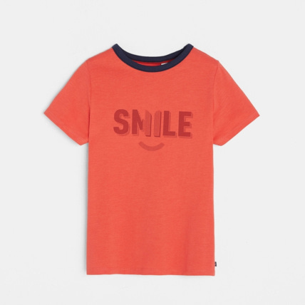 Avis T-shirt à message rouge garçon OKAIDI 1