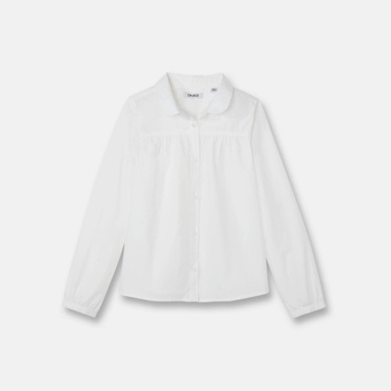 Avis Chemise unie blanche fille OKAIDI 1