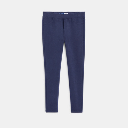 Avis Leggings en jersey uni bleu fille OKAIDI 1