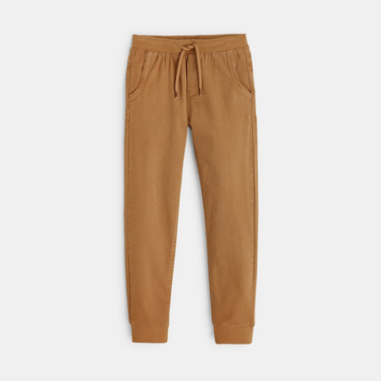 Avis Jogpant uni en toile stretch marron garçon OKAIDI 2