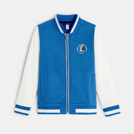 Avis Sweat Teddy bicolore bleu garçon OKAIDI 1