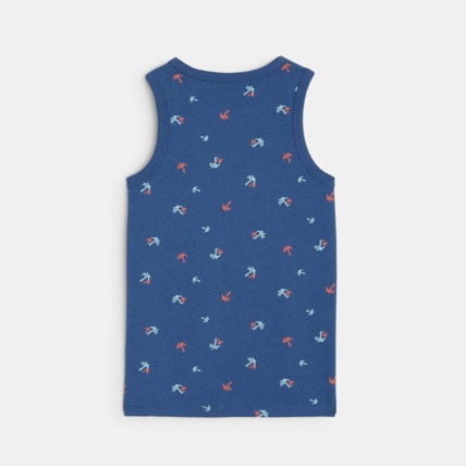 Avis Débardeur col rond imprimé motif palmiers bleu garçon OKAIDI 4