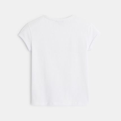 Avis T-shirt manches courtes  "Hello les copines" blanc fille OKAIDI 4