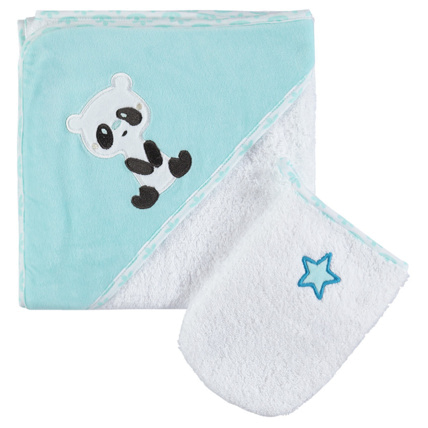 Avis Cape de bain et gant de toilette Happy panda Prémaman 1