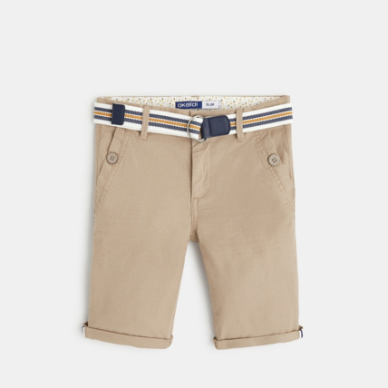 Avis Bermuda slim maille fantaisie beige garçon OKAIDI 2