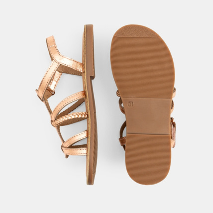 Avis Sandales en cuir roses fille OKAIDI 4