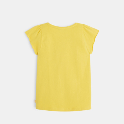 Avis T-shirt imprimé animaux girafes jaune fille OKAIDI 3
