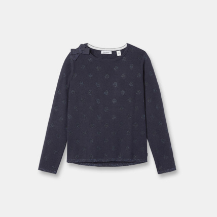 Avis Pull à pois bleu fille OKAIDI 1