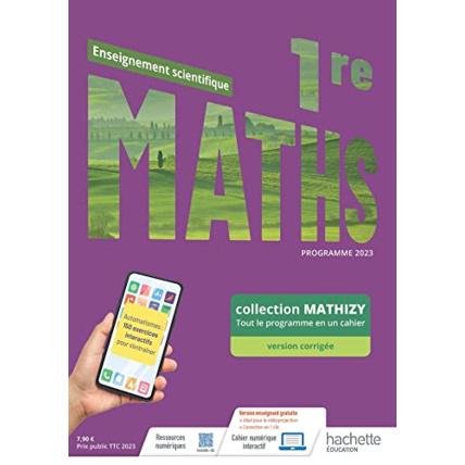 Avis Mathizy - Maths Enseignement Scientifique 1re - Cahier élève - Ed. 2023 Hachette Éducation 1