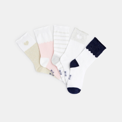 Avis Chaussettes fantaisie (lot de 5) roses fille OKAIDI 2