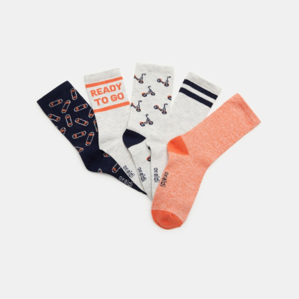 Avis Chaussettes fantaisie (lot de 5 paires) orange garçon OKAIDI 2