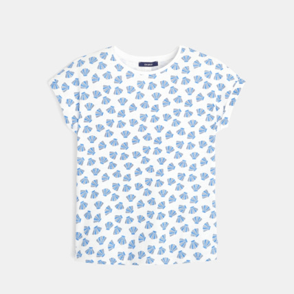 Avis T-shirt imprimé coquillages bleu fille OKAIDI 1