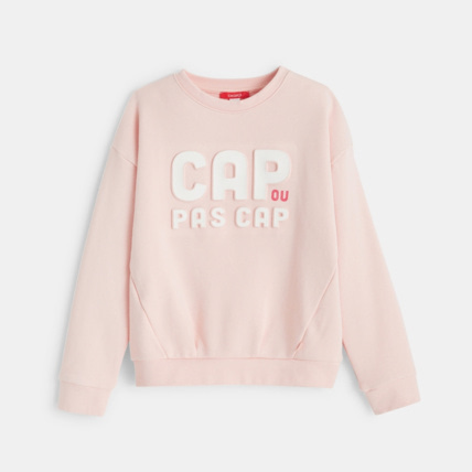 Avis Sweat "Cap ou Pas Cap" rose fille OKAIDI 1