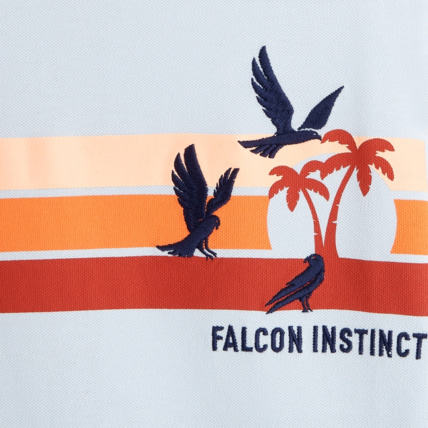Avis T-shirt maille piquée rayures oiseaux brodés bleu garçon OKAIDI 3