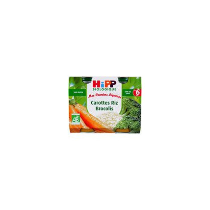 Avis Carottes Riz Brocolis - 2 pots x 190g - 6 mois HIPP 1