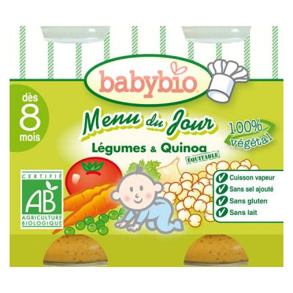 Avis MENU BIO Légumes Quinoa 200 g dès 8 mois Babybio 1