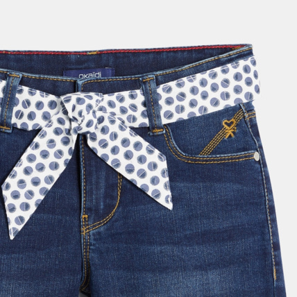 Avis Short en jean ceinturé bleu fille OKAIDI 3