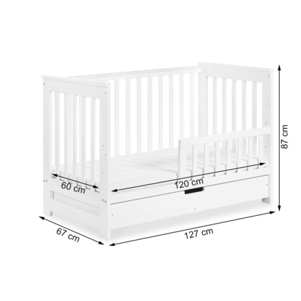 Avis Lit bébé enfant évolutif en bois avec tiroir IWO KLUPS 4