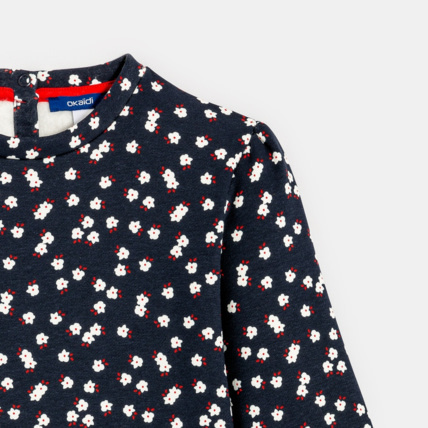 Avis Robe imprimée en molleton bleue fille OKAIDI 4