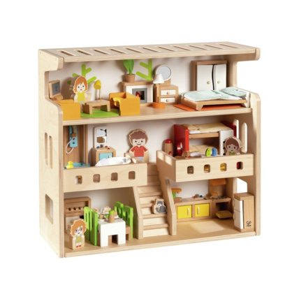 Avis Maxi lot la maison coffre meublée avec figurines bois Wesco 1